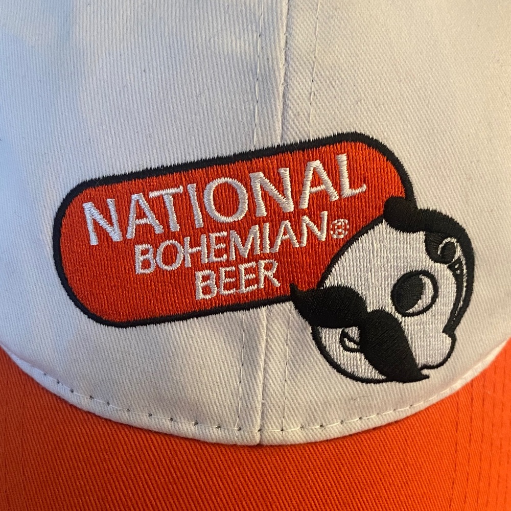 National Bohemian Beer Trucker Hat - White & Orange - Picture 3 of 7
